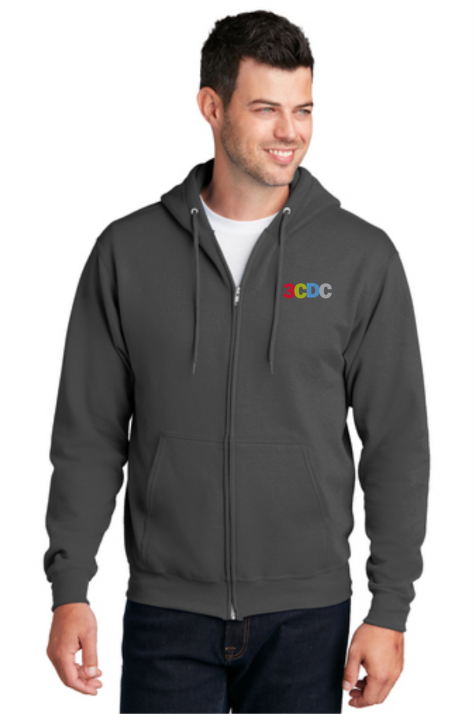3CDC PC78ZH Port & Company® Core Fleece Full-Zip Hooded Sweatshirt
