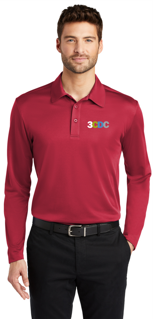 3CDC Port Authority® Silk Touch™ Performance Long Sleeve Polo