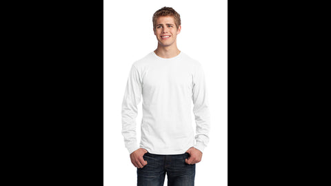 White Long Sleeve Cotton T-shirt